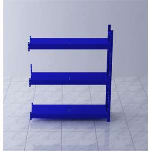 重型貨架副架1500×500×1500mm(三層,1T/層,藍色)