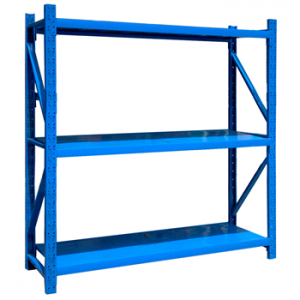 中型貨架主架2000×500×2000mm(三層,300kg/層,藍色)