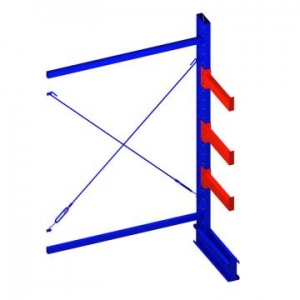 單面懸臂副架，1500*800*2500，400kg/層，4層，懸臂長700mm，含底座