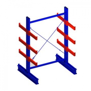 雙面懸臂主架，1500*1600*2500，400kg/層，4層，懸臂長700mm，含底座