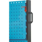 移動(dòng)型雙面物料架960×610×1110mm(4方孔)，KM-2240