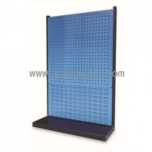 固定型單面物料架960×375×1450mm(2方孔1百葉)，KR-1321